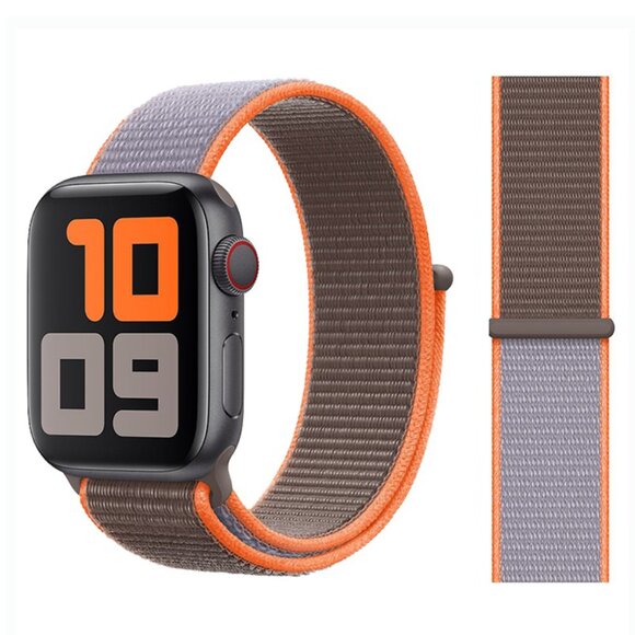 NEW[BAND] Orange-Gray Strap Loop For Apple Watch - Picture 1 of 5
